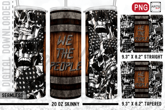 Download Skull USA We Are People 20oz Sublimation - Premium Bundle
