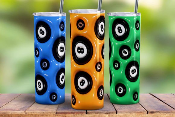 Download 3D 8 Ball Pool Tumbler Wrap Bundle-6 PNG - Wrap Collection