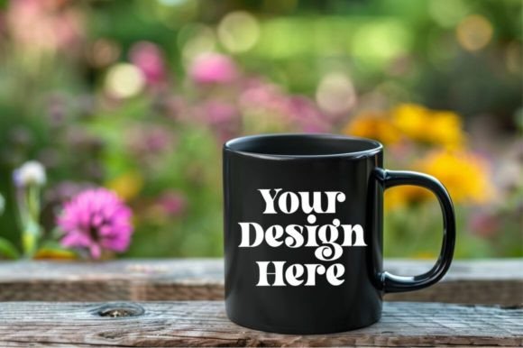 Download Coffee Mug Mockup Placed on a Garden - Premium Resources