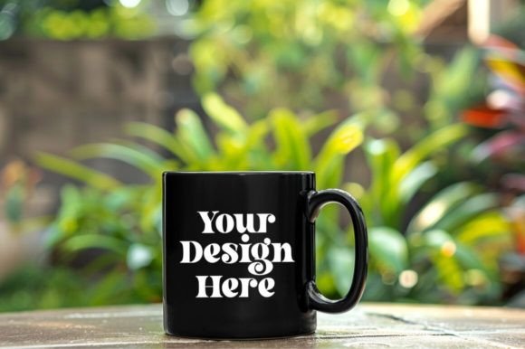 Download Coffee Mug Mockup Placed on a Garden - Premium Resources