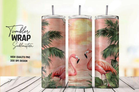 Download Pink Flamingo Tumbler Wrap Png - Wrap Collection