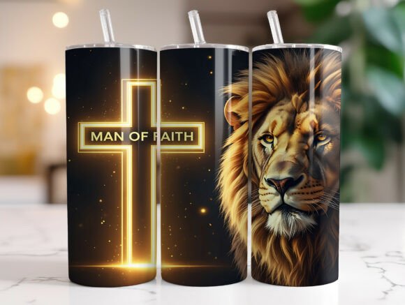 Download 20oz Faithful Christian Men Tumbler Wrap - Wrap Collection