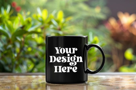 Download Coffee Mug Mockup Placed on a Garden - Premium Resources