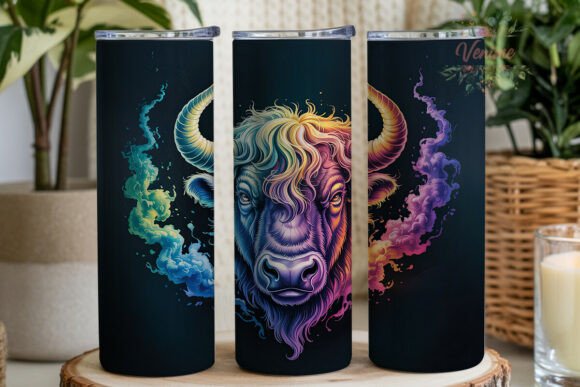 Download Majestic Bull Energy Aura Tumbler Wrap - Wrap Collection
