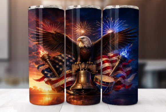 Download Patriotic USA Eagle Tumbler Wrap - Wrap Collection