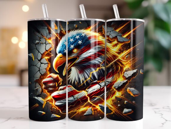 Download Patriotic USA Flag Eagle Tumbler Wrap - Wrap Collection
