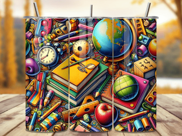 Download Doodle Back to School Tumbler Wrap - Wrap Collection
