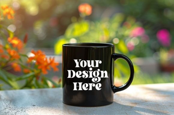 Download Coffee Mug Mockup Placed on a Garden - Premium Resources