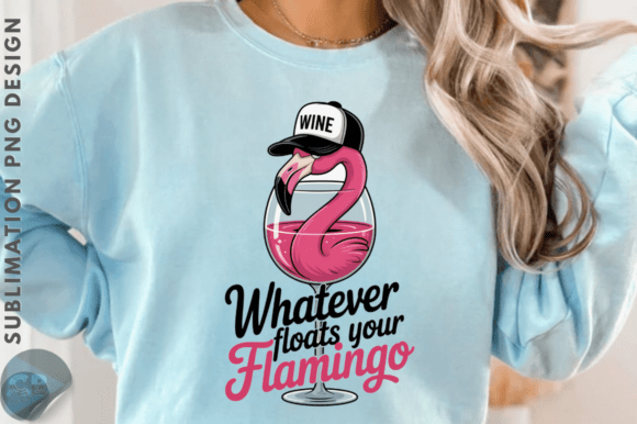Download Wine Whatever Floats Your Flamingo Subli - Premium Resources